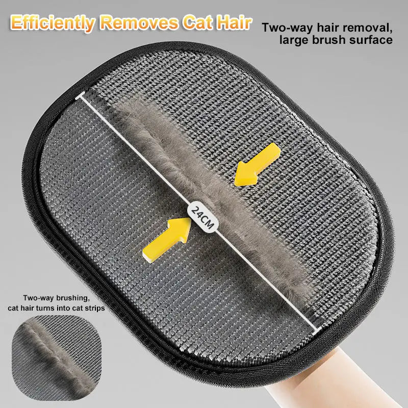 Dropshipping Two-Way Double-Sided Electrostatic Dog Hair Removal Glove Reusable Efficient Washable Upgraded Pet Grooming Glove