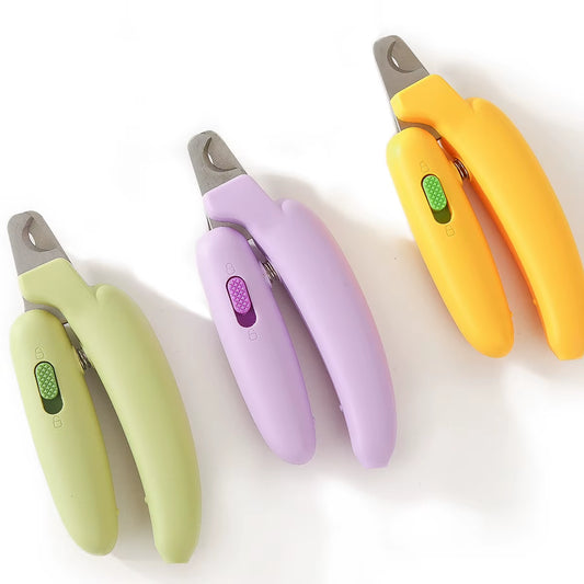Easy-To-Use Automatic Small Pet Anti-Splash Nail Clipper Durable Stainless Steel Plastic Blades Anti-Bleeding Dog Cat Nail