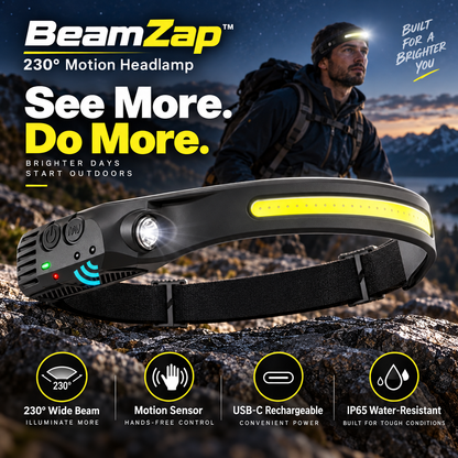 BeamZap™ 230° Rechargeable Motion Headlamp
