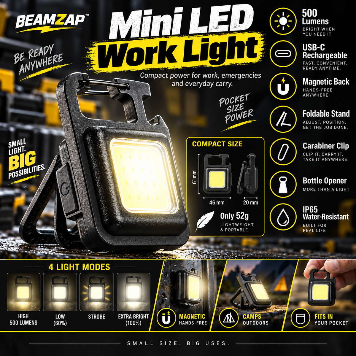 BeamZap™ 230° Rechargeable Motion Headlamp