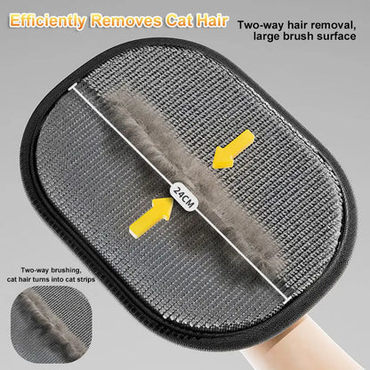 Dropshipping Two-Way Double-Sided Electrostatic Dog Hair Removal Glove Reusable Efficient Washable Upgraded Pet Grooming Glove