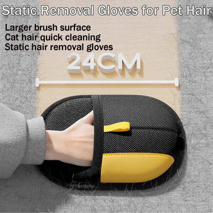 Dropshipping Two-Way Double-Sided Electrostatic Dog Hair Removal Glove Reusable Efficient Washable Upgraded Pet Grooming Glove